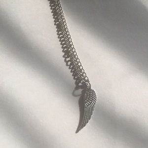 Angel Wing Silver plated Necklace 18”